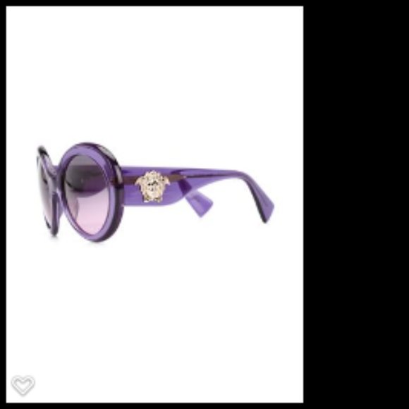 RARE VERSACE PURPLE MEDUSA ROUND SUNGLASSES - Picture 3 of 7